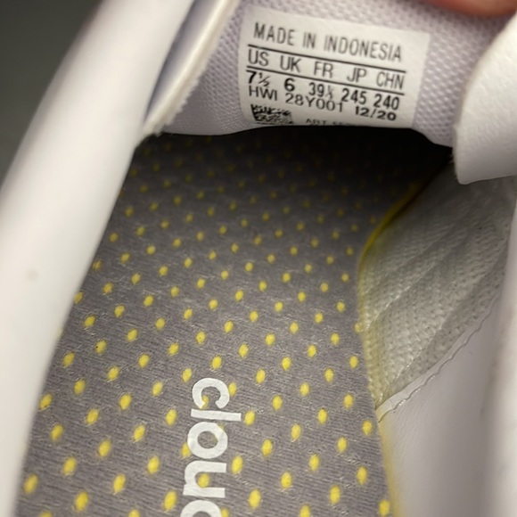 ADIDAS NEO WHITE FASHION RUNNING SNEAKERS WOMENS SIZE 7 - Picture 6 of 16